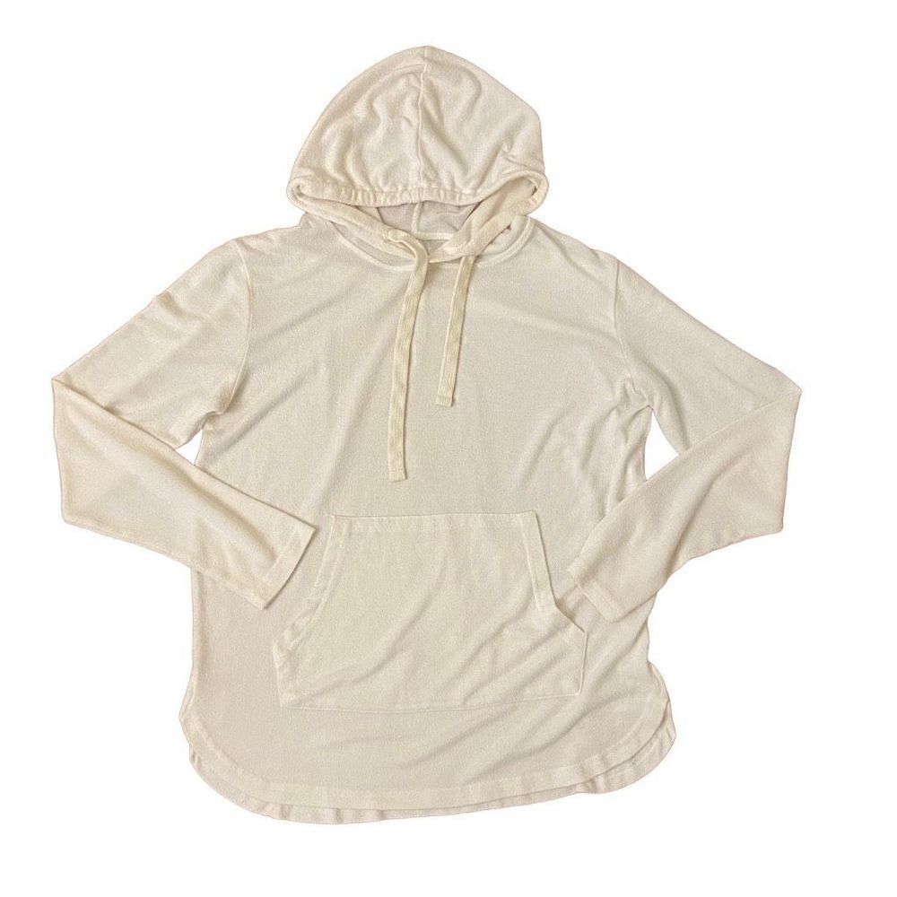 ZYIA Active Cream Hooded Lightweight Sweater Small